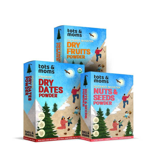 Dry Fruit Mixes Combo - Pack of 3 - Tots and Moms - BeNative Ventures Pvt. Ltd