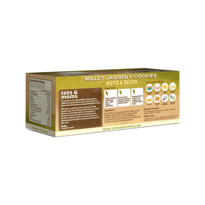 Healthy & Nutritional Millet & Jaggery Cookies | Nuts & Seeds | Pack of 2 - Tots and Moms - BeNative Ventures Pvt. Ltd