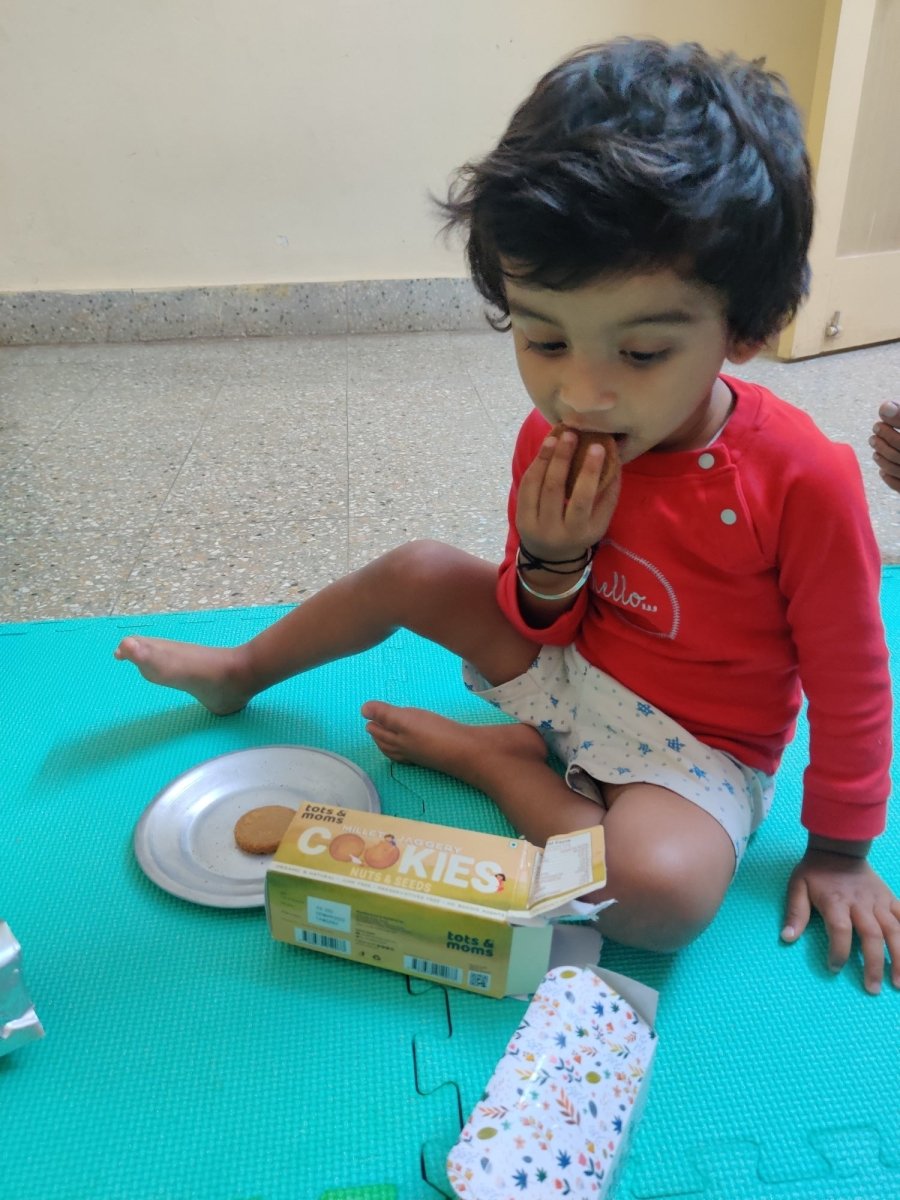 Healthy & Nutritional Millet & Jaggery Cookies | Nuts & Seeds | Pack of 2 - Tots and Moms - BeNative Ventures Pvt. Ltd