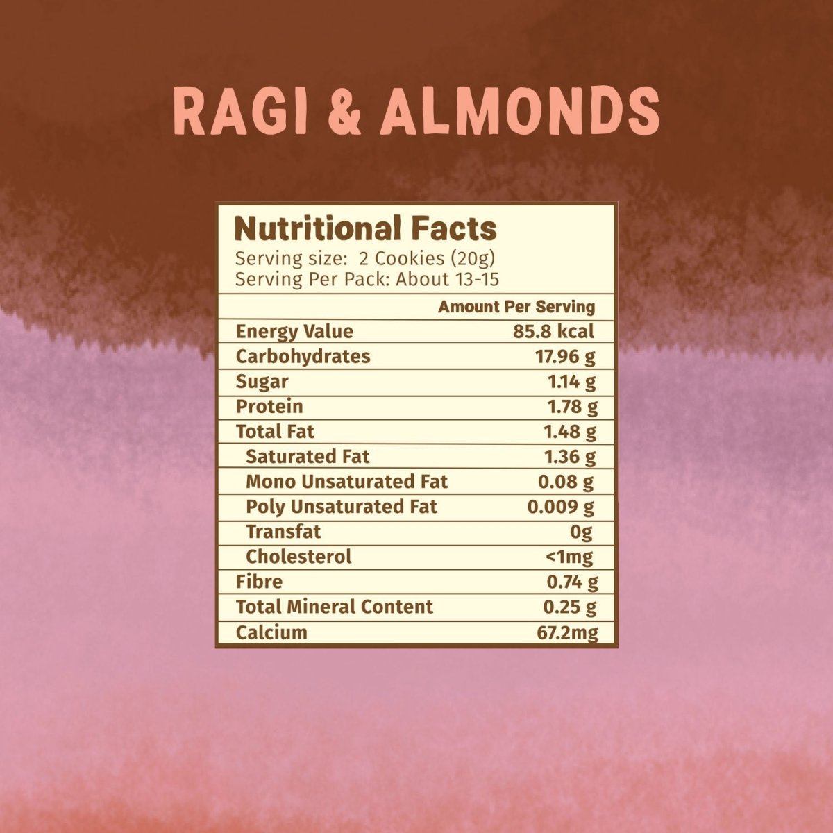 Healthy & Nutritional Millet & Jaggery Cookies | Ragi & Almonds | Pack of 2 - Tots and Moms - BeNative Ventures Pvt. Ltd