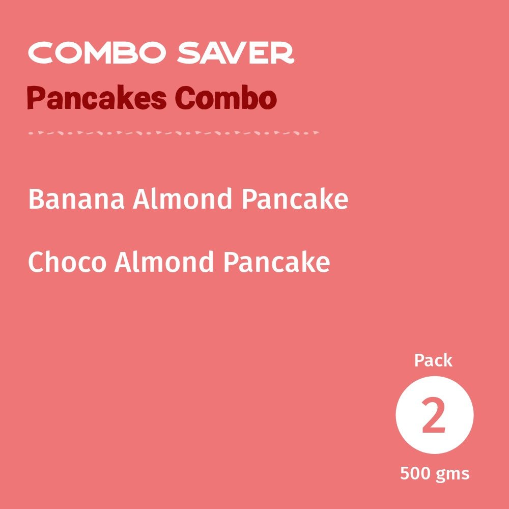 Pancake Mixes Combo | Choco Almond with Jaggery | Banana Almond with Jaggery - Tots and Moms - BeNative Ventures Pvt. Ltd