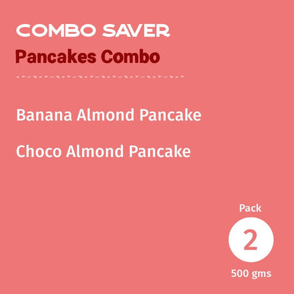 Pancake Mixes Combo | Choco Almond with Jaggery | Banana Almond with Jaggery - Tots and Moms - BeNative Ventures Pvt. Ltd