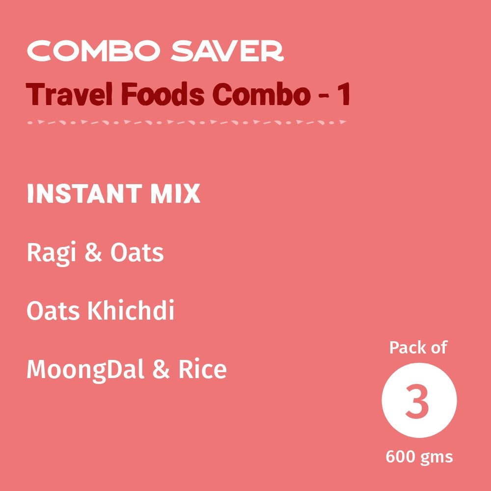 Travel Foods Combo - 1 | Pack of 3 - Tots and Moms - BeNative Ventures Pvt. Ltd