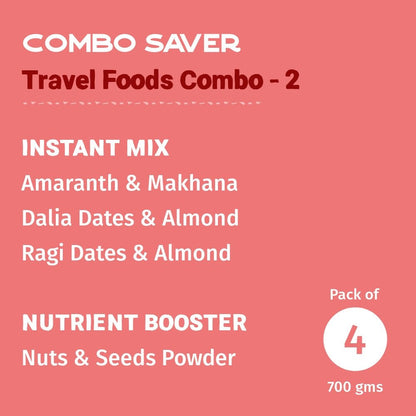Travel Foods Combo - 2 | Pack of 4 - Tots and Moms - BeNative Ventures Pvt. Ltd